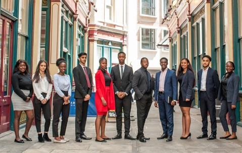 The Brokerage candidates standing in Leadenhall Market