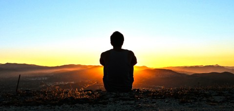 Image of a person looking at the horizon