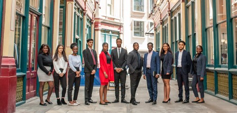 The Brokerage candidates standing in Leadenhall Market