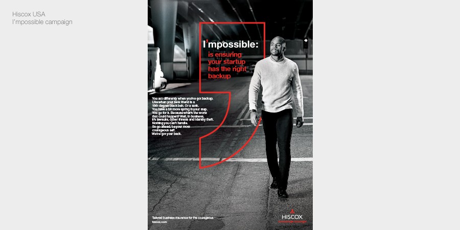 Hiscox USA Impossible advertising campaign