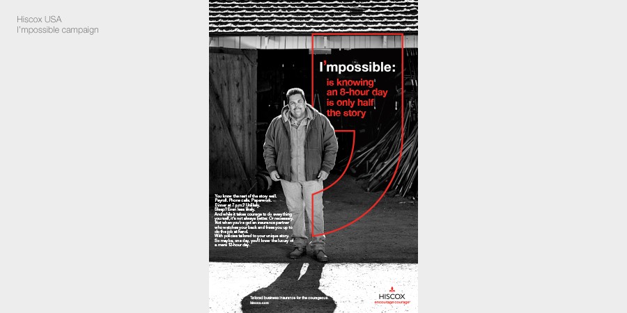 Hiscox USA Impossible advertising campaign